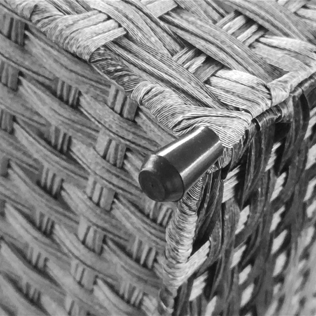 Foto 6 pulgar | Cesto De Lavandería De Ratán Sintético Mu:4life 110l-2divi-go  Gris Oscuro Con Bolsa Dividida Y Tapa Plegable