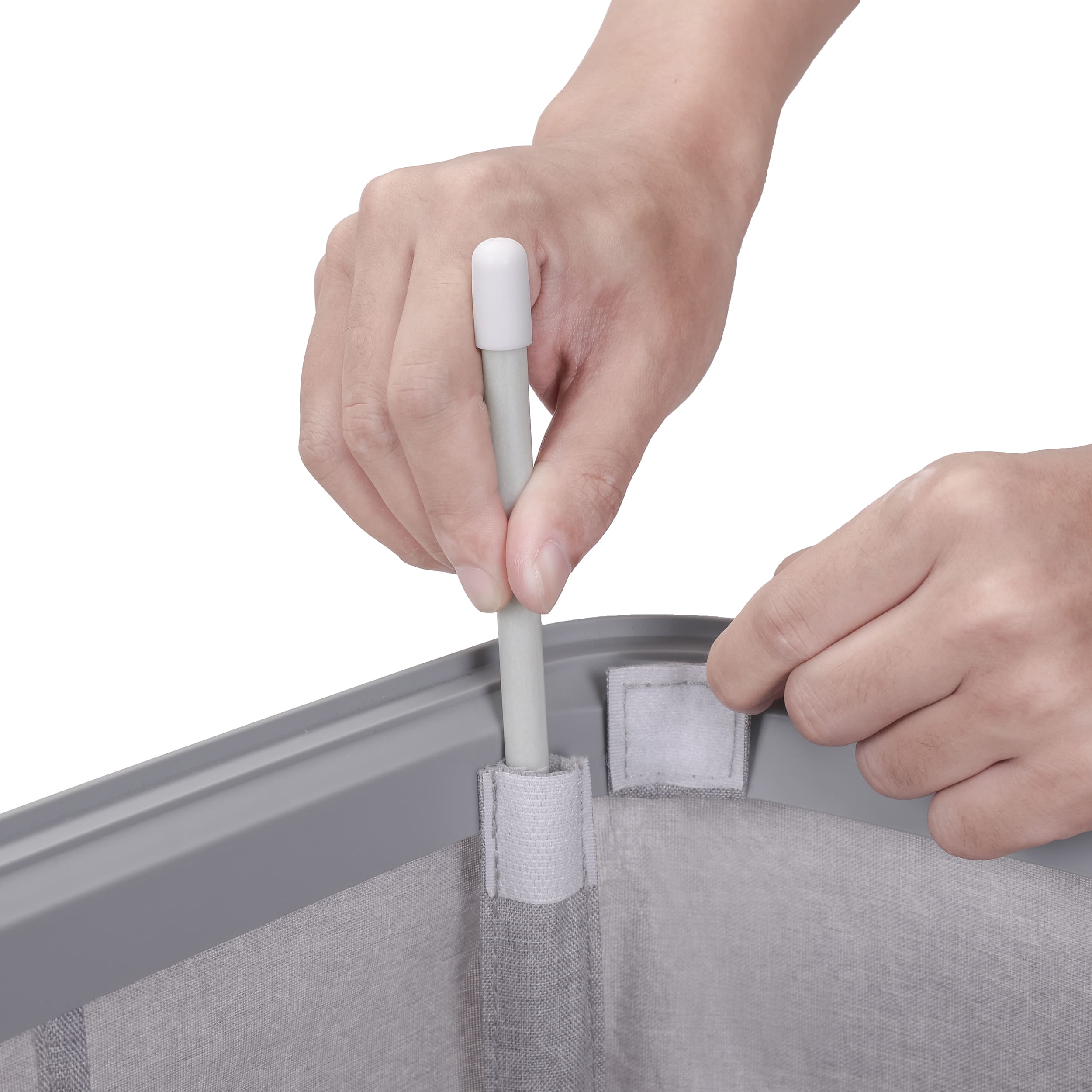 Foto 5 | Cesto De Ropa Sucia Con Tapa Mu:4life 6h-201-e Gris Claro Plegable De 100l Con 2 Bolsas Extraíbles