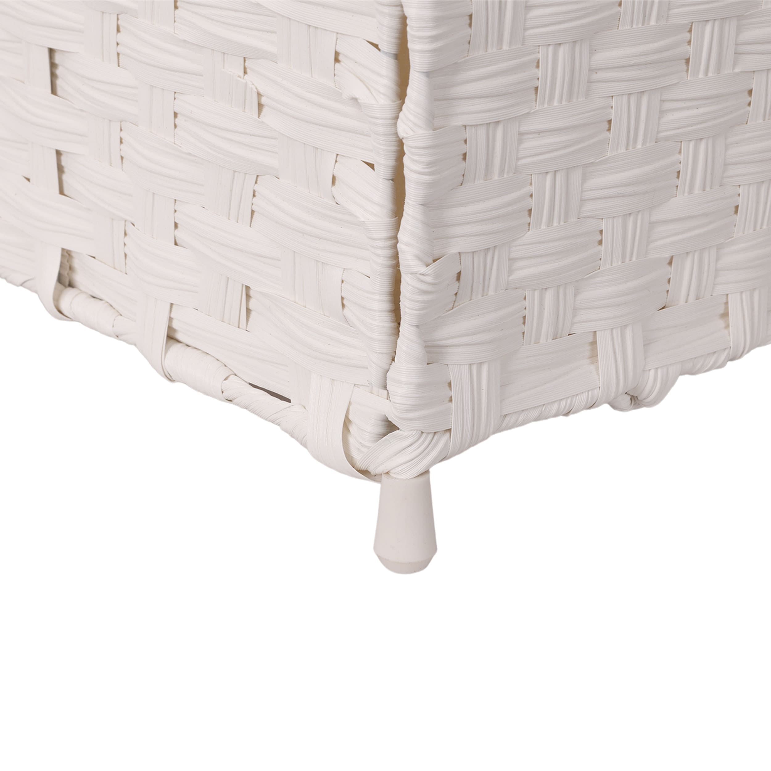 Foto 2 | Cesto De Lavandería De Ratán Sintético Mu:4life 110l-2divi-b  Blanco Con Bolsa Dividida Y Tapa Plegable