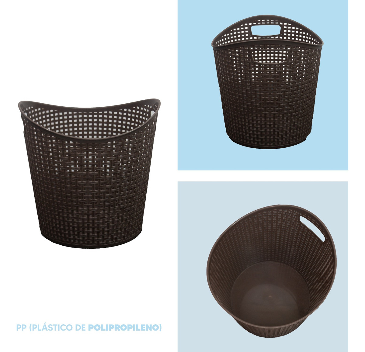 Foto 5 pulgar | Jauz Cesto De Ropa Redondo Con Agarraderas Capacidad 30l