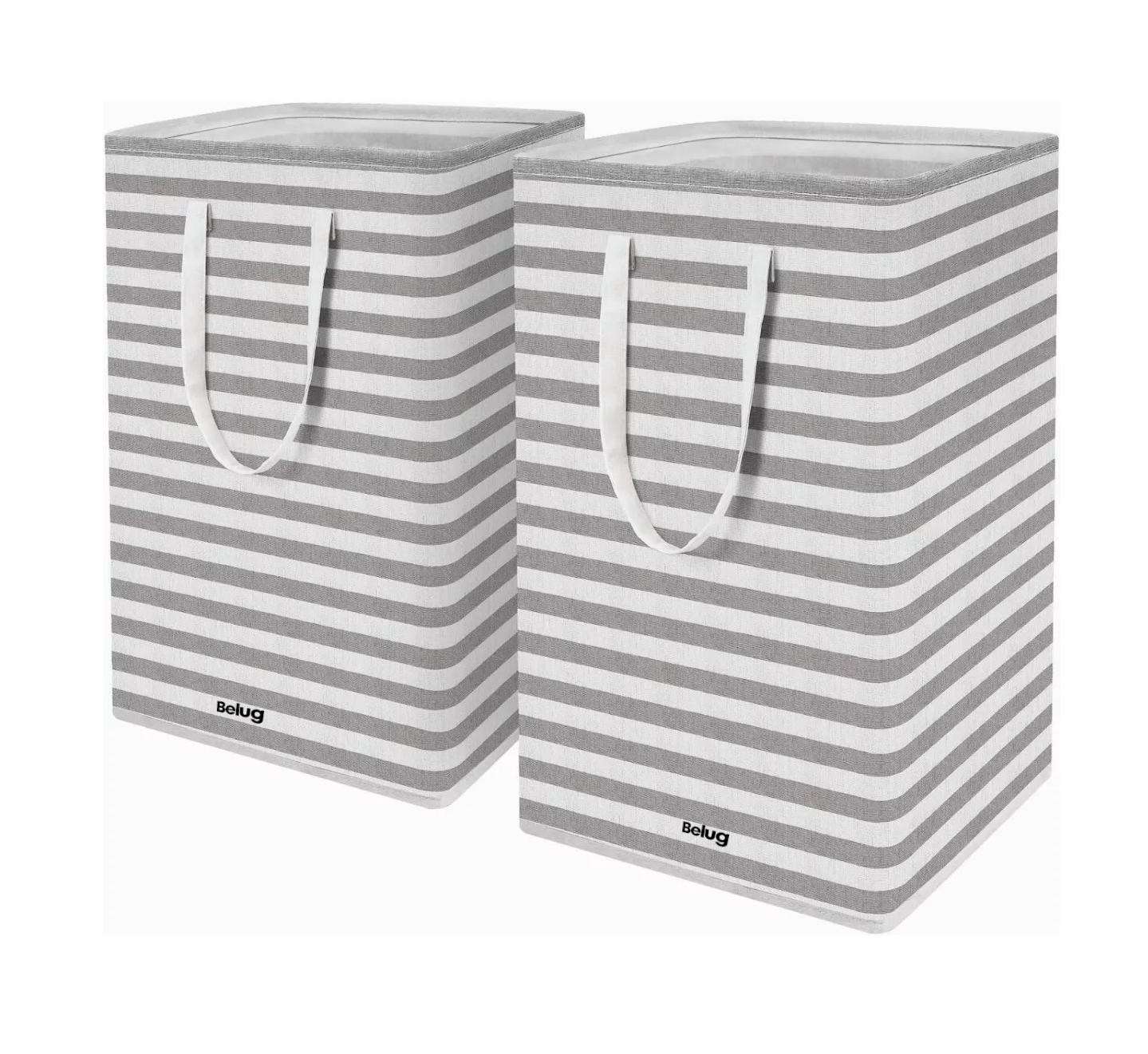 Foto 1 | Cestos Plegables Grandes 2 Piezas Gris Con Blanco 75lt Belug