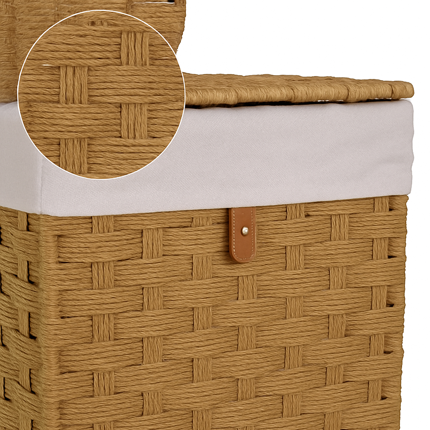 Foto 4 pulgar | Cesto Tejido Para Ropa 60 L Jauz Color Café