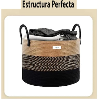 Foto 2 | Cesto Extra Grande Para Ropa Sucia De Cuerda Tejida Eo Safe Imports Esi-18923 Multicolor
