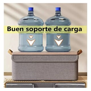 Foto 4 | Cajas Organizadoras De Tela Con Tapa Y Soporte De Acero Belug 2pcs Café Oscuro