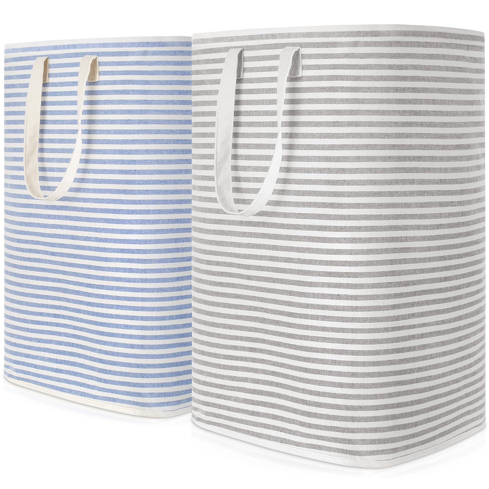Foto 2 pulgar | Cesto De Ropa Lifewit, Grande, Plegable, 80 L, Paquete De 2, Gris Y Azul - Venta Internacional.