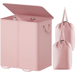 Foto 1 | Cesto De Ropa Lifewit Doble Con Tapa Y 2 Bolsas Extraíbles De 136 L - Venta Internacional.