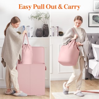 Foto 4 | Cesto De Ropa Lifewit Doble Con Tapa Y 2 Bolsas Extraíbles De 136 L - Venta Internacional.