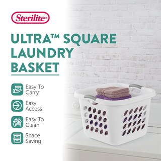 Foto 3 | Cesta De Lavandería Sterilite Square De 1.5 Bushel Blanca (paquete De 6) - Venta Internacional.