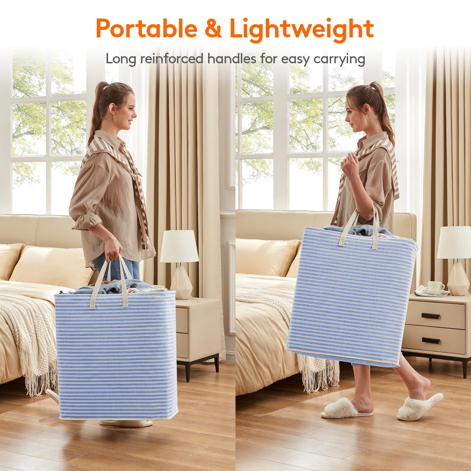 Foto 5 | Cesto de Ropa Lifewit a Rayas 2 Piezas - Venta Internacional