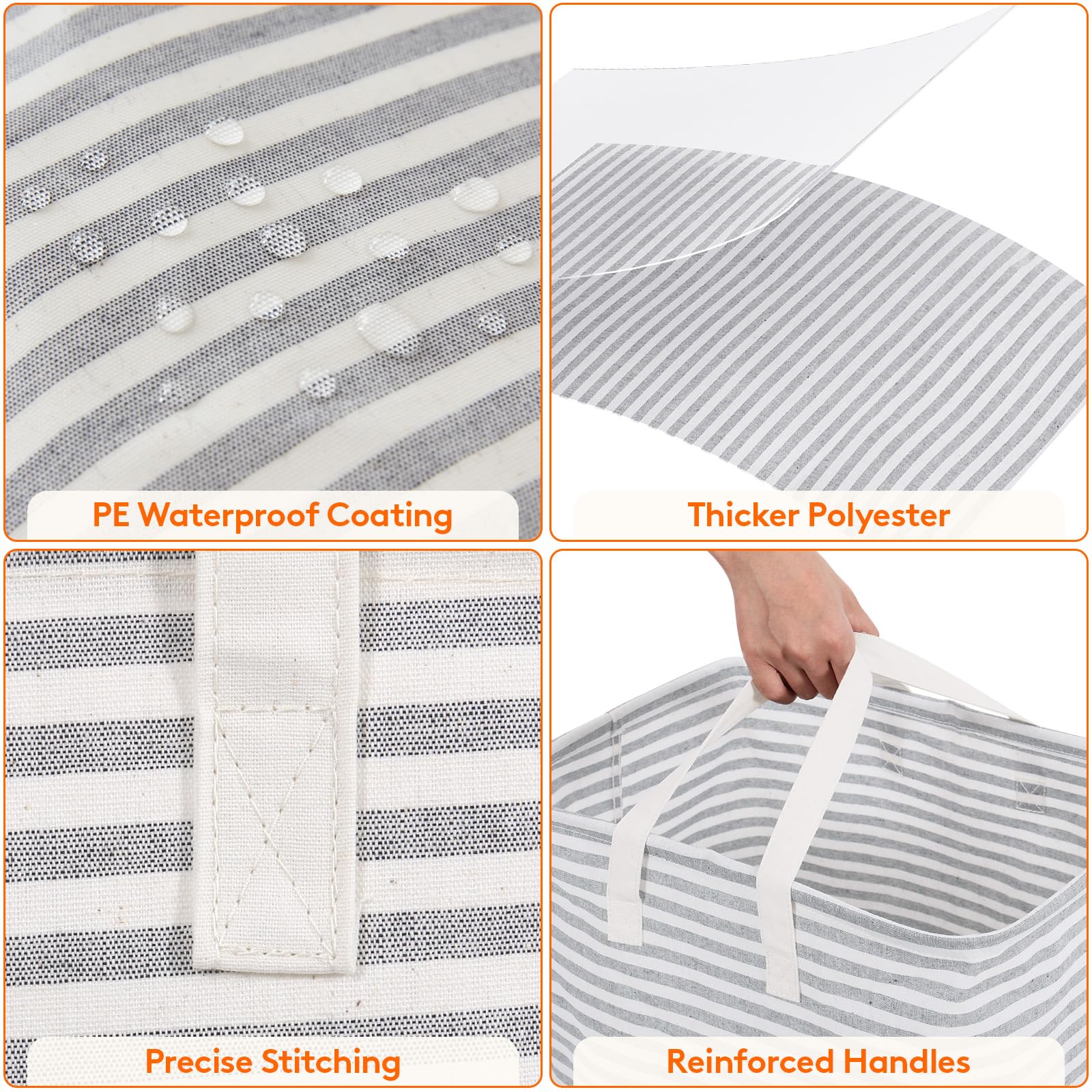 Foto 7 pulgar | Cesto de Ropa Lifewit 3 Piezas Grises - Venta Internacional