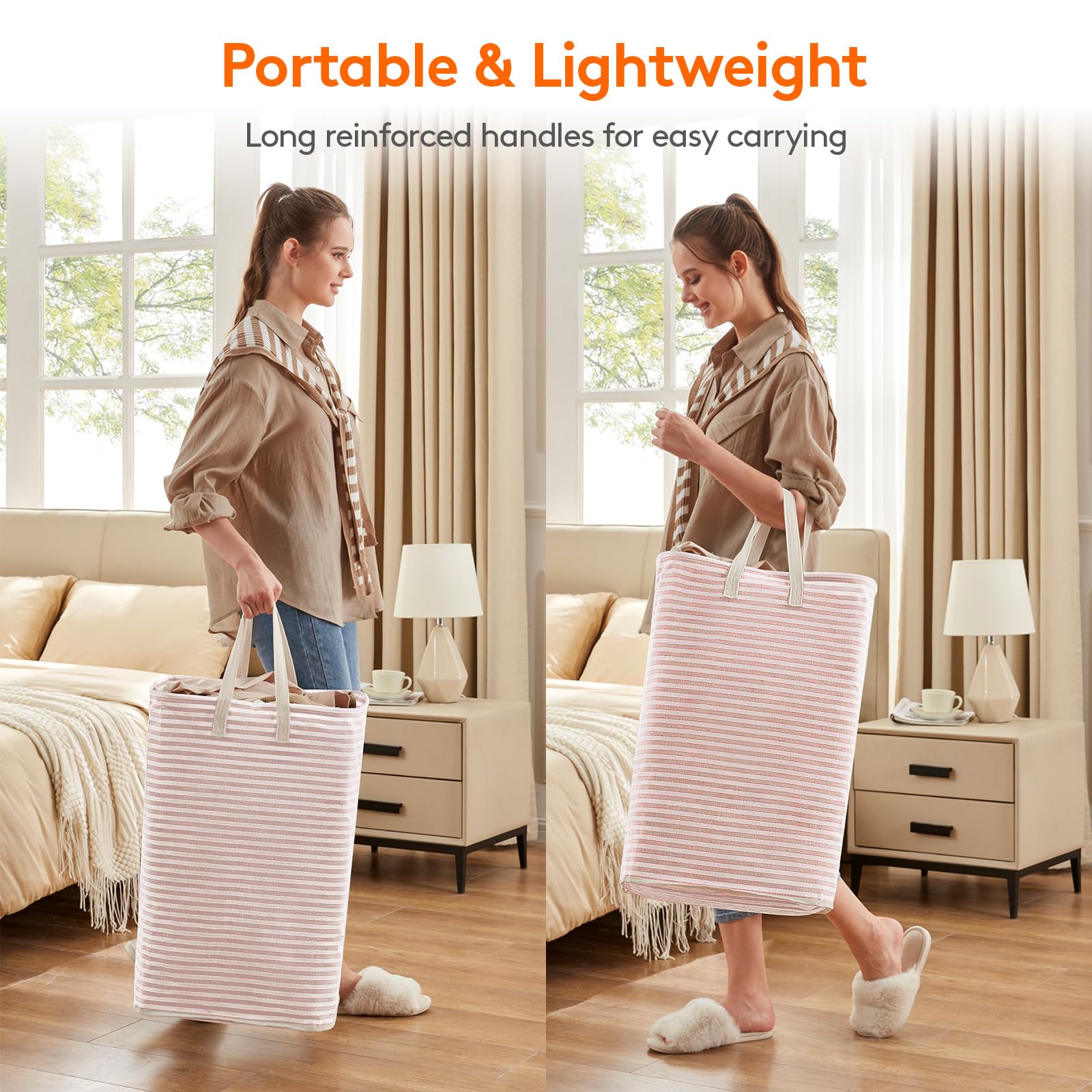 Foto 6 pulgar | Cesto de Ropa Lifewit 2 Unidades Piezas Rosas - Venta Internacional