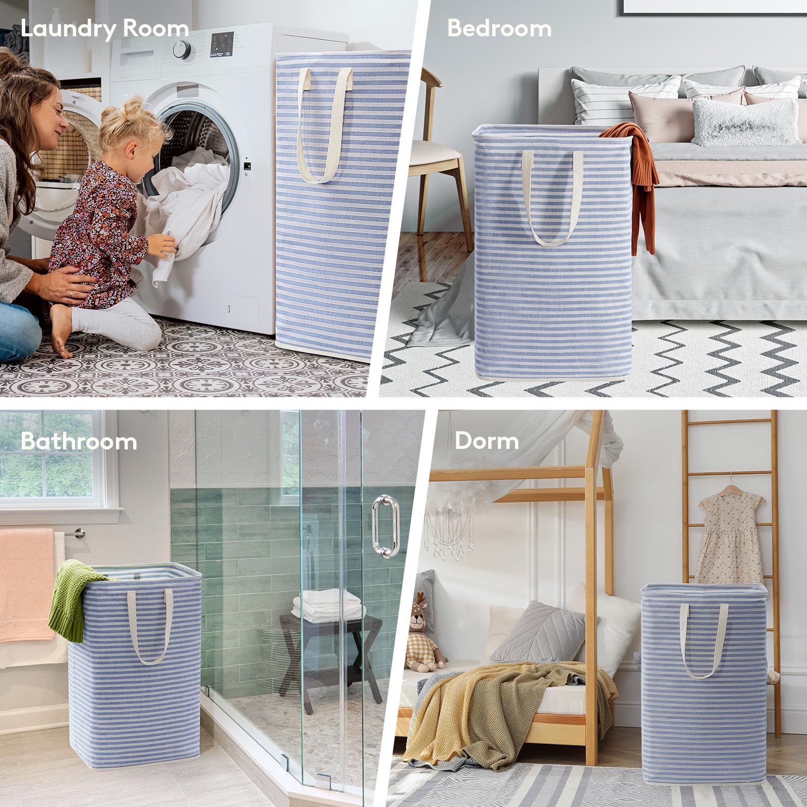 Foto 7 | Cesto de Ropa Lifewit 2 Piezas Azules - Venta Internacional
