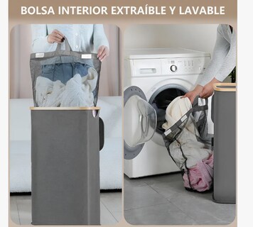 Foto 3 | Cesto de Ropa Arizona Plegable 110 L