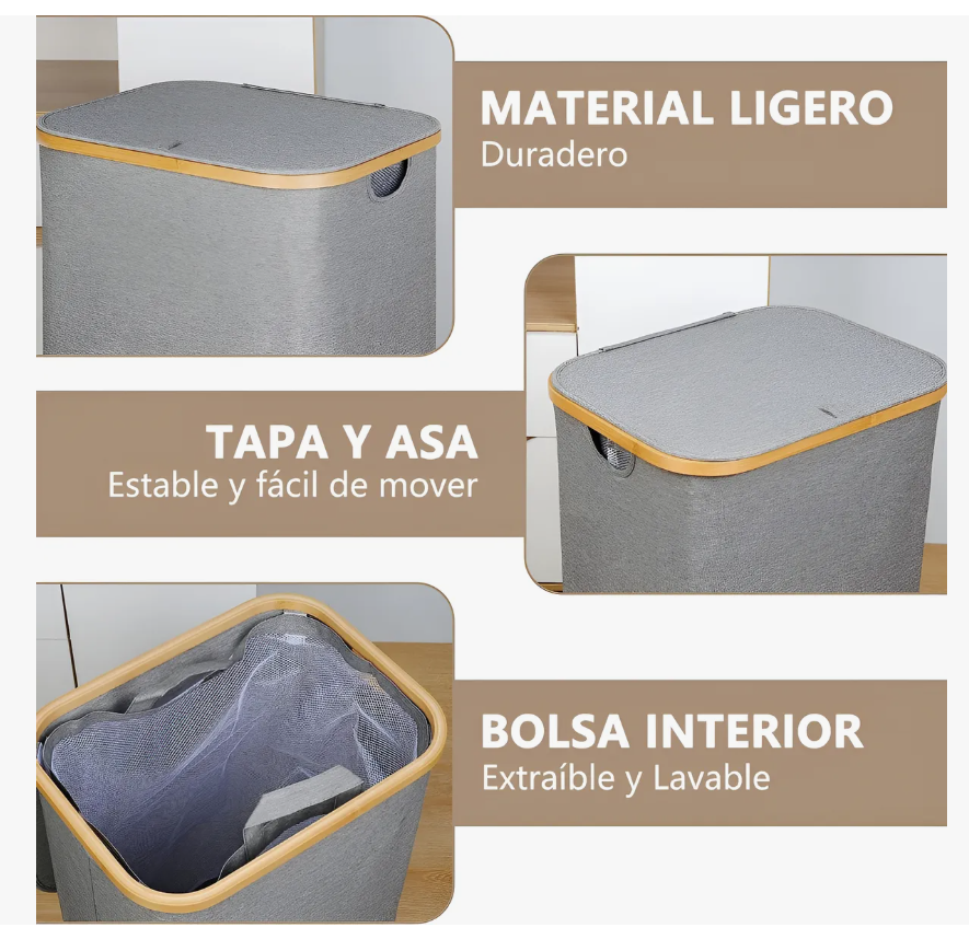 Foto 6 pulgar | Cesto de Ropa Arizona Plegable 110 L