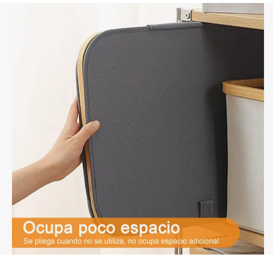 Foto 5 | Cesto De Ropa Sucia Con 2 Bolsas Plegable Canasta 70x54x33cm