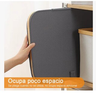 Foto 5 | Cesto De Ropa Sucia Con 2 Bolsas Plegable Canasta 70x54x33cm