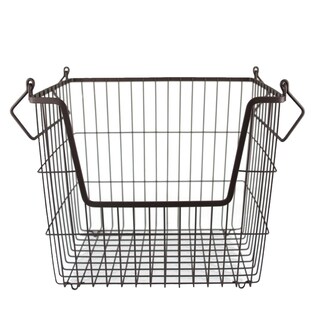 Foto 1 | Cesta Dii Rectangular Metálica De Bronce De 33 X 25 X 28 Cm - Venta Internacional.
