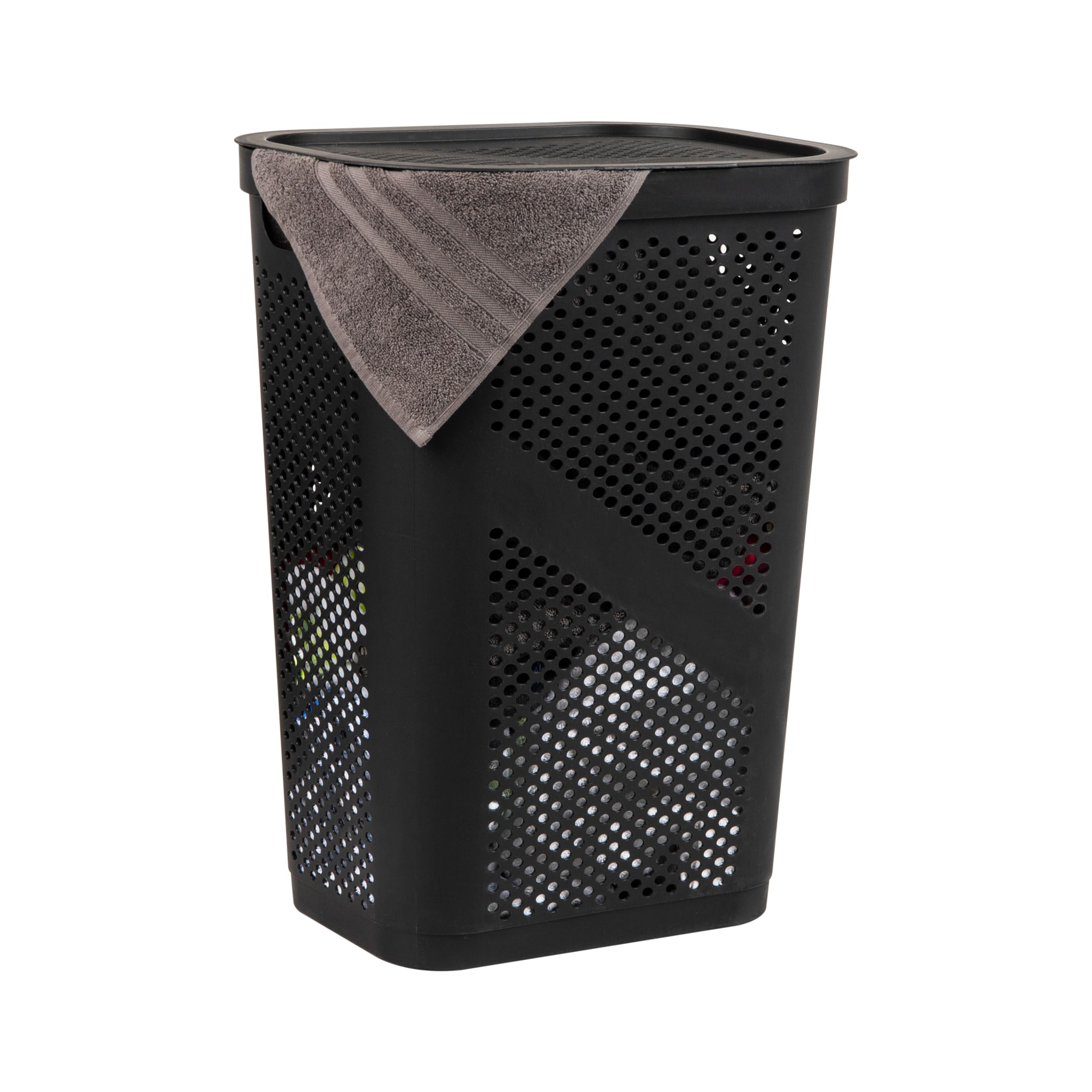 Foto 2 pulgar | Cesta Para Ropa Mind Reader, 60 L, Delgada, Con Tapa De Plástico Negro - Venta Internacional.