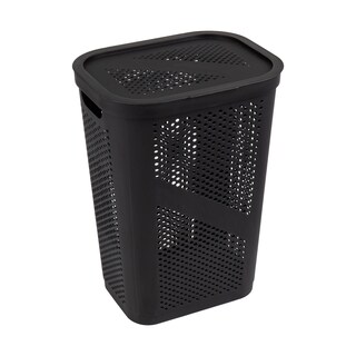 Foto 6 | Cesta Para Ropa Mind Reader, 60 L, Delgada, Con Tapa De Plástico Negro - Venta Internacional.