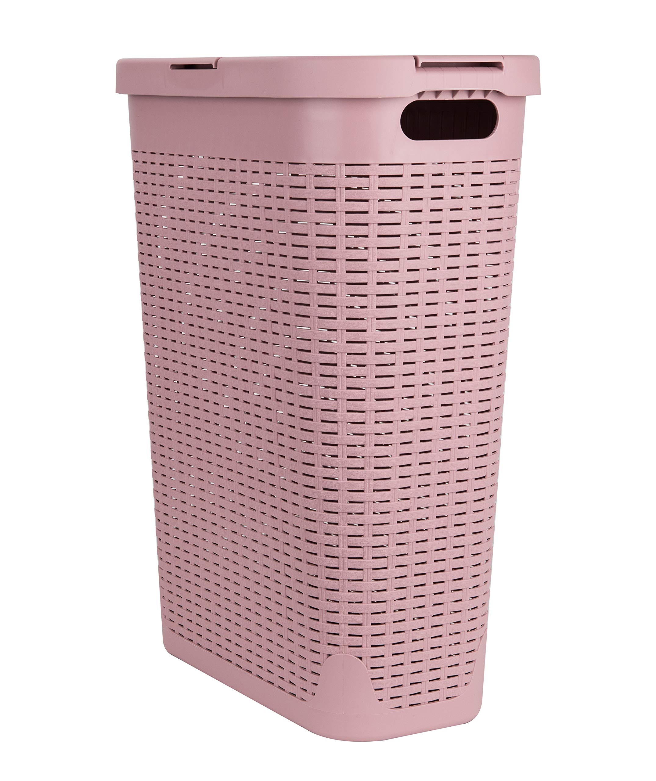 Foto 2 pulgar | Cesta Para Ropa Mind Reader, 40 L, Delgada, Con Tapa De Plástico, Rosa - Venta Internacional.