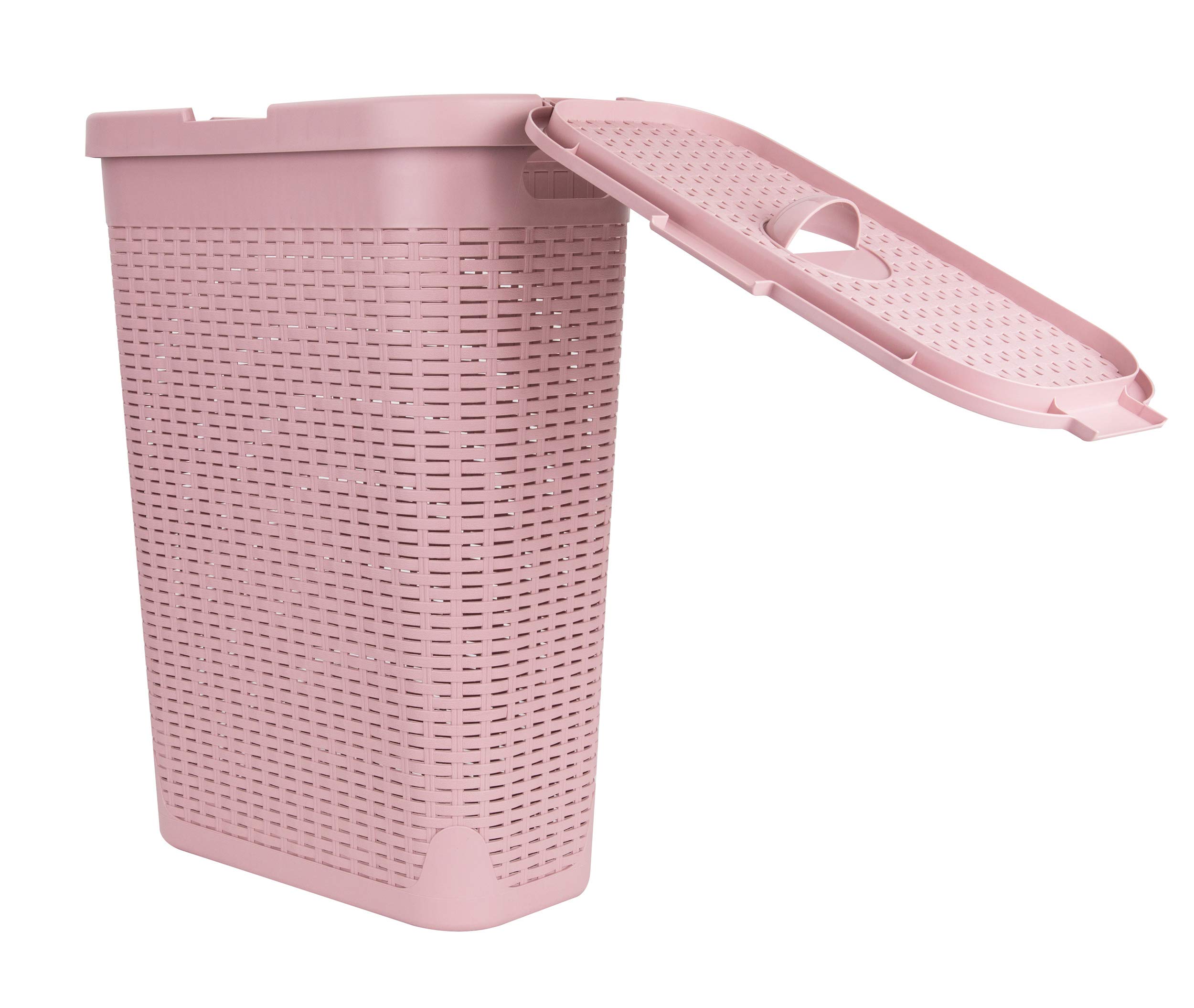 Foto 6 pulgar | Cesta Para Ropa Mind Reader, 40 L, Delgada, Con Tapa De Plástico, Rosa - Venta Internacional.