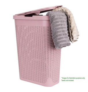 Foto 7 | Cesta Para Ropa Mind Reader, 40 L, Delgada, Con Tapa De Plástico, Rosa - Venta Internacional.