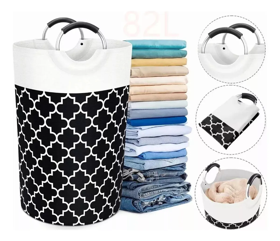 Foto 1 | Cesto De Ropa Tucson  Sucia Canasta Plegable De Tela Oxford De 82 L Color Blanco Cas