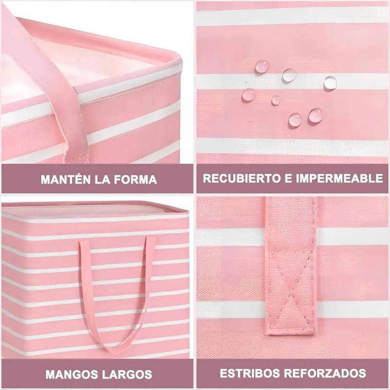 Foto 3 | Cesto De Ropa Tucson Sucia Grande Plegable De 75 L 4 Piezas