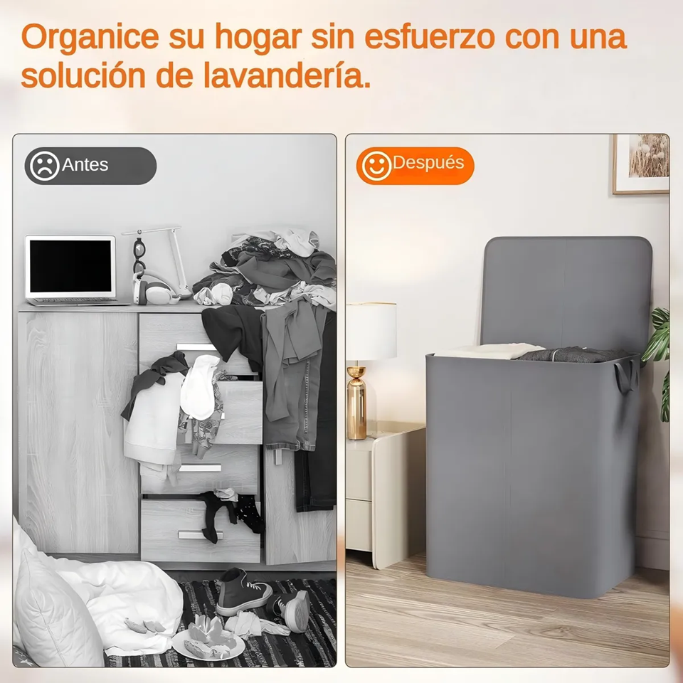 Foto 5 pulgar | Doble Cesto Tucson  De La Colada Con Tapa Y Bolsas Extraíbles