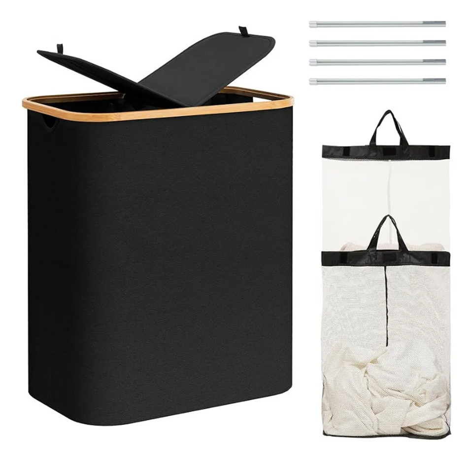 Foto 1 | Cesto Plegable para Ropa Sucia con Tapa y 2 Bolsas Extraíbles
