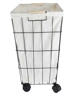 Foto 2 | Bote Ropa Zense Cairo Negro Con Blanco 38x42x50cm