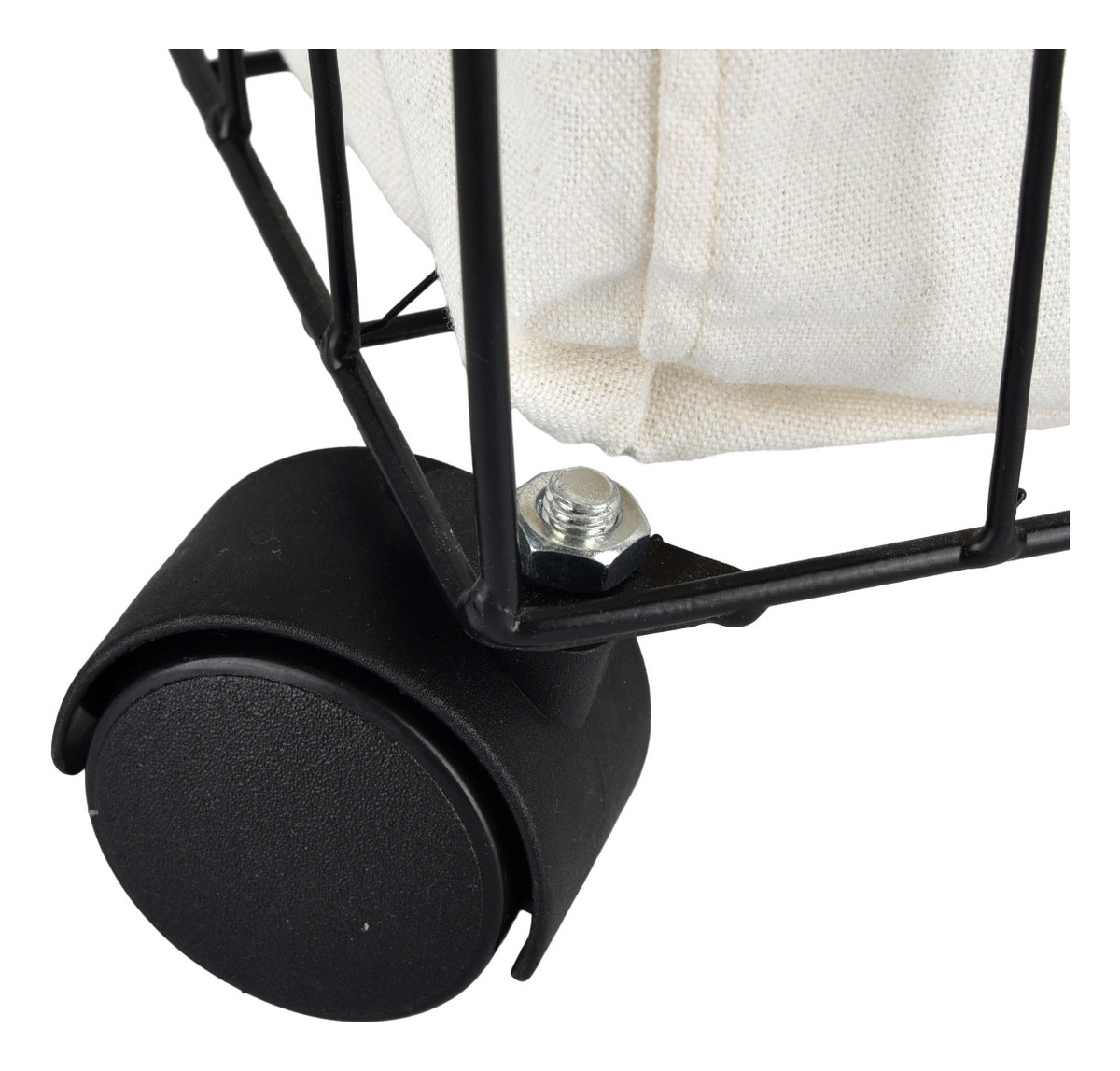 Foto 6 pulgar | Bote Ropa  Zense Cairo Negro Con Blanco 38x42x50cm