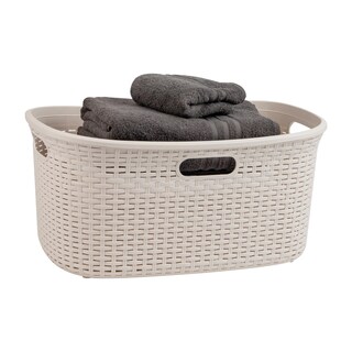 Foto 1 | Cesta De Lavandería Mind Reader De 40 Litros Con Tapa De Plástico, Color Marfil - Venta Internacional.