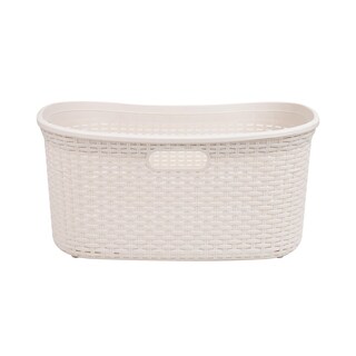 Foto 5 | Cesta De Lavandería Mind Reader De 40 Litros Con Tapa De Plástico, Color Marfil - Venta Internacional.