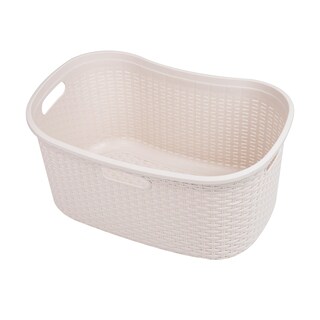 Foto 6 | Cesta De Lavandería Mind Reader De 40 Litros Con Tapa De Plástico, Color Marfil - Venta Internacional.