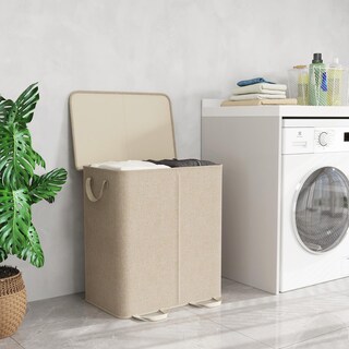 Foto 6 | Cesto De Ropa Lifewit Doble Con Tapa Y Bolsas Extraíbles, 155 L - Venta Internacional.