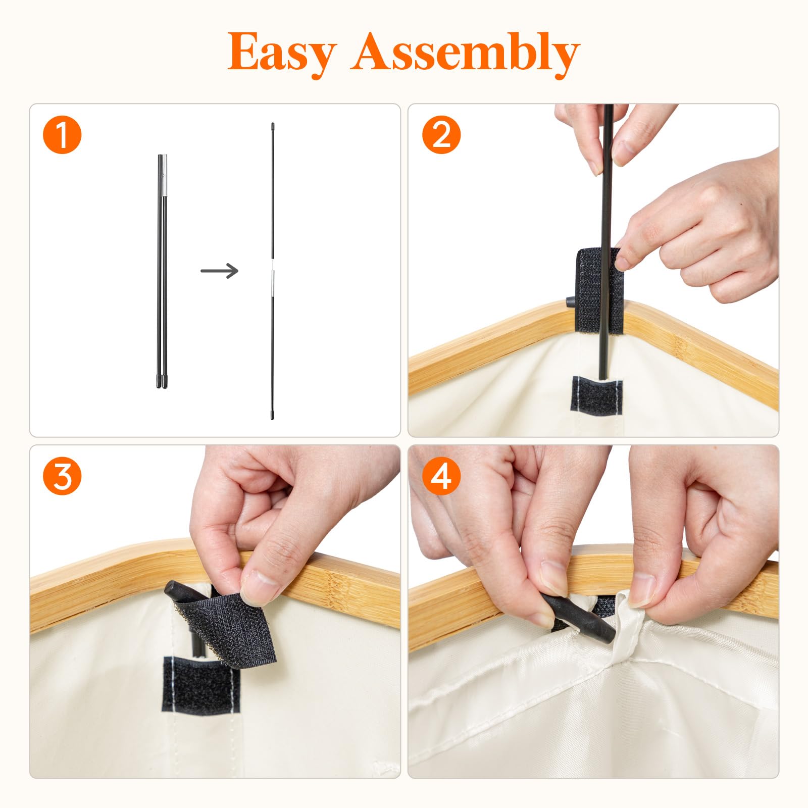 Foto 8 pulgar | Cesto De Ropa Lifewit De 65 Litros Con Tapa Y Bolsa Extraíble, Color Blanco - Venta Internacional.