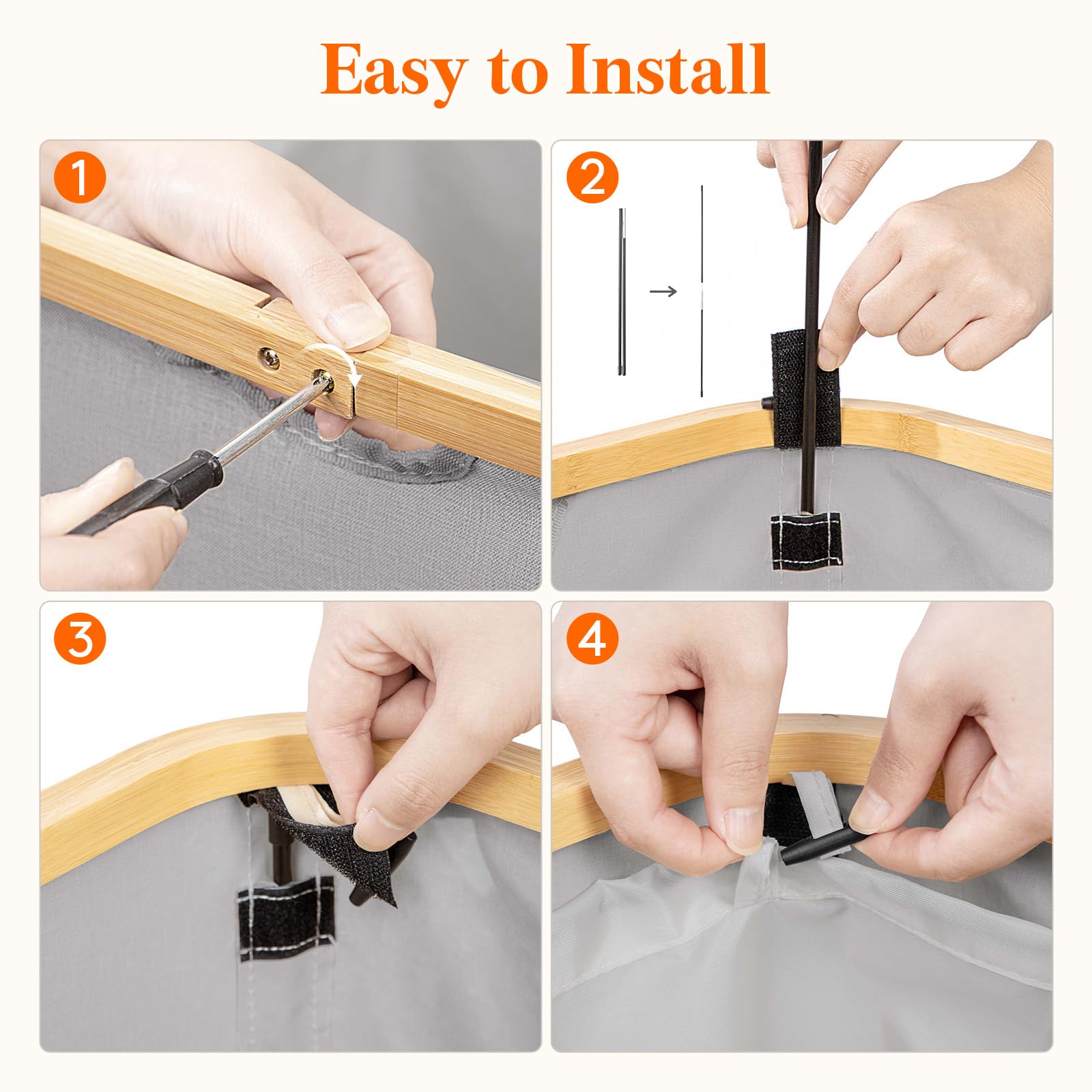 Foto 5 pulgar | Cesto De Ropa Lifewit De 120 Litros Con Tapa Y Bolsa Extraíble, Color Gris Claro - Venta Internacional.