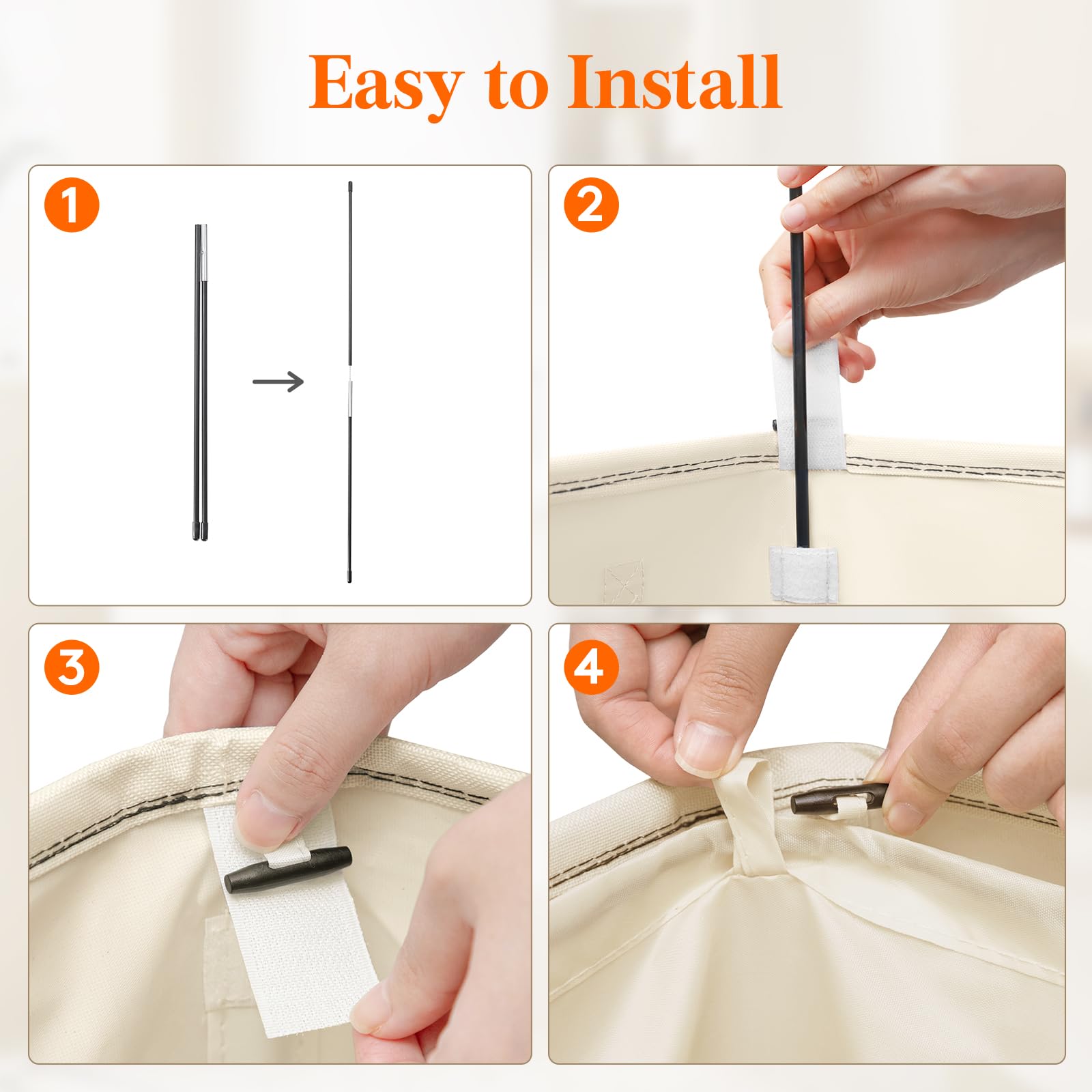 Foto 4 pulgar | Cesto De Ropa Lifewit Doble Con Tapa Y 2 Bolsas De 136 L, Color Blanco Y Negro - Venta Internacional.