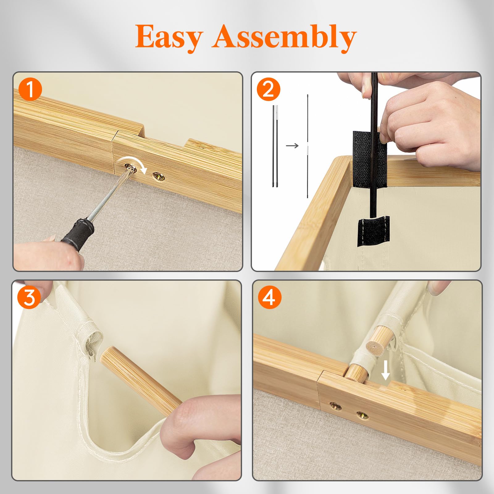 Foto 7 pulgar | Cesto De Ropa Lifewit, 160 L, Doble Con Tapa, Bambú, Color Beige - Venta Internacional.