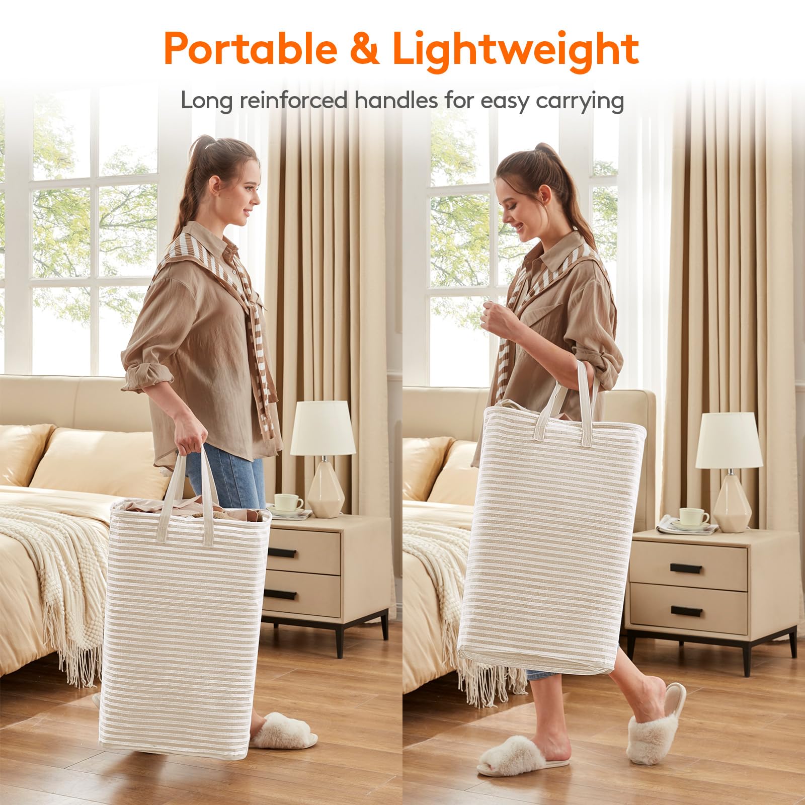 Foto 4 | Cesto De Ropa Lifewit, Grande, Plegable, 3 Unidades, 80 L, Negro - Venta Internacional.