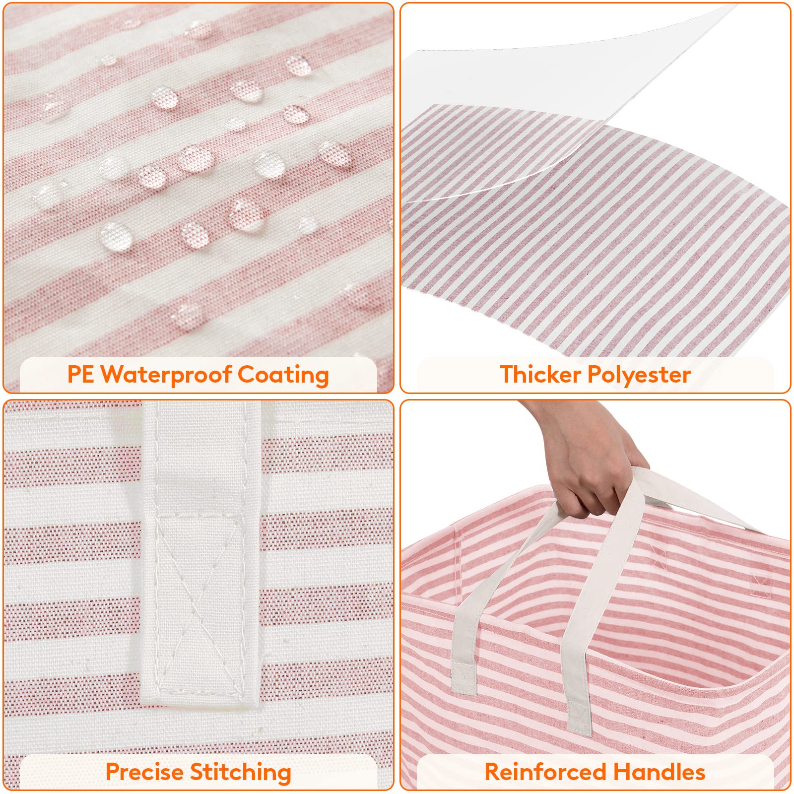 Foto 7 pulgar | Cesto De Ropa Lifewit, Grande, Plegable, 80 L, Impermeable, Rosa - Venta Internacional.