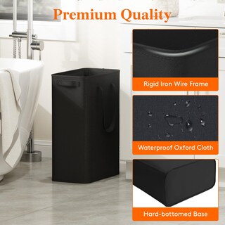 Foto 6 | Cesto De Ropa Lifewit, 50 L, 2 Unidades, Delgado, Con Asas, Negro - Venta Internacional.