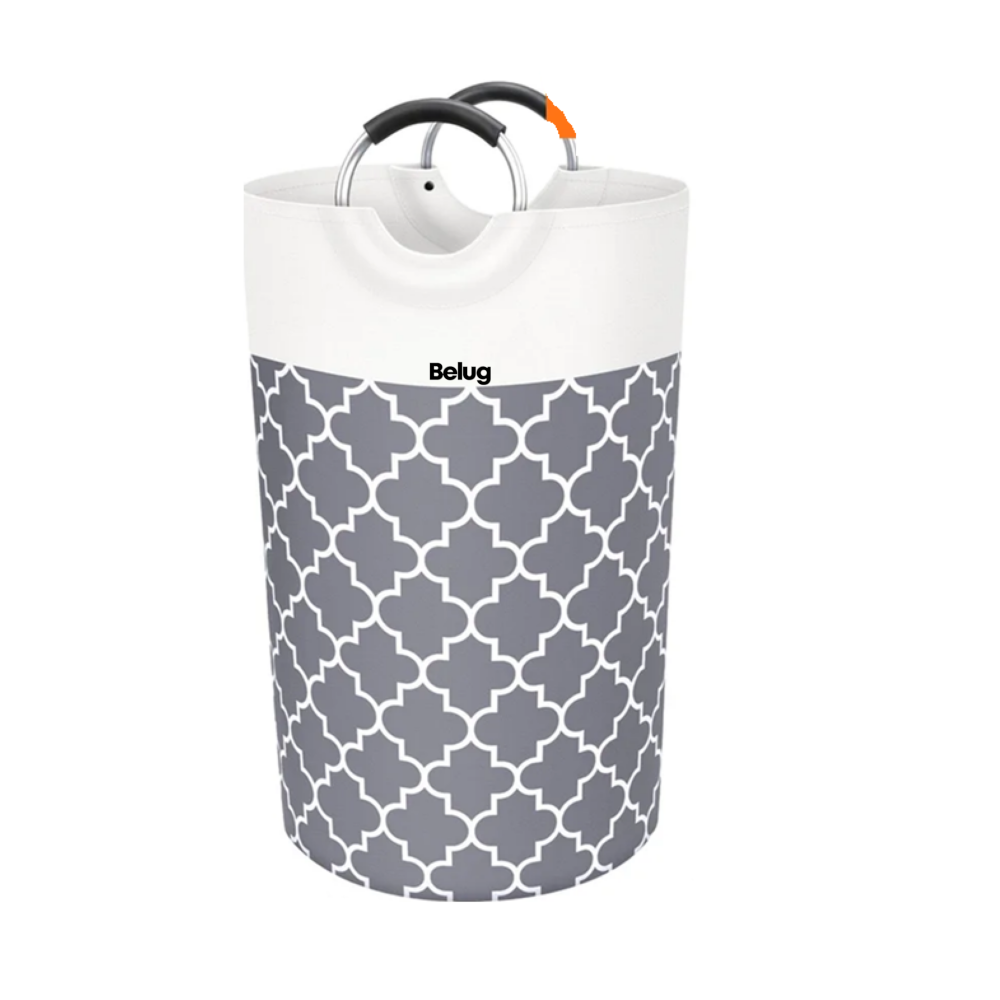 Foto 2 pulgar | Cesto De Ropa Plegable De Tela Oxford Para Ropa Sucia 82/90l Belug,  Gris Oscoro Blanco Liso
