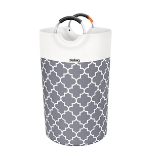 Foto 1 | Cesto De Ropa Plegable De Tela Oxford Para Ropa Sucia 82/90l Belug, Gris Oscoro Blanco Liso