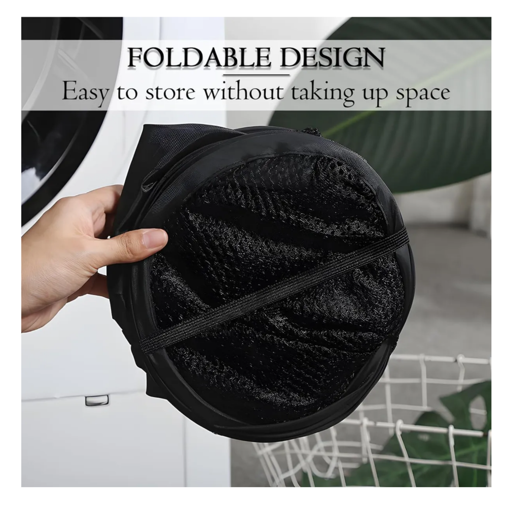 Foto 5 | Cesta Plegable De Malla Para Ropa Sucia Organizador Lab.g, Negro