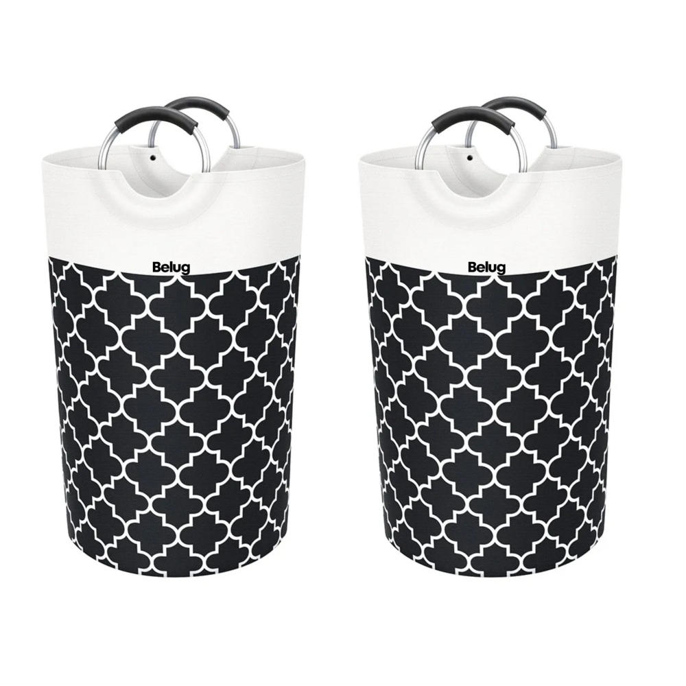 Foto 1 | 2*cesta De Ropa Plegable Para Ropa Sucia Gran Capacidad 82l Belug,  Color Negro