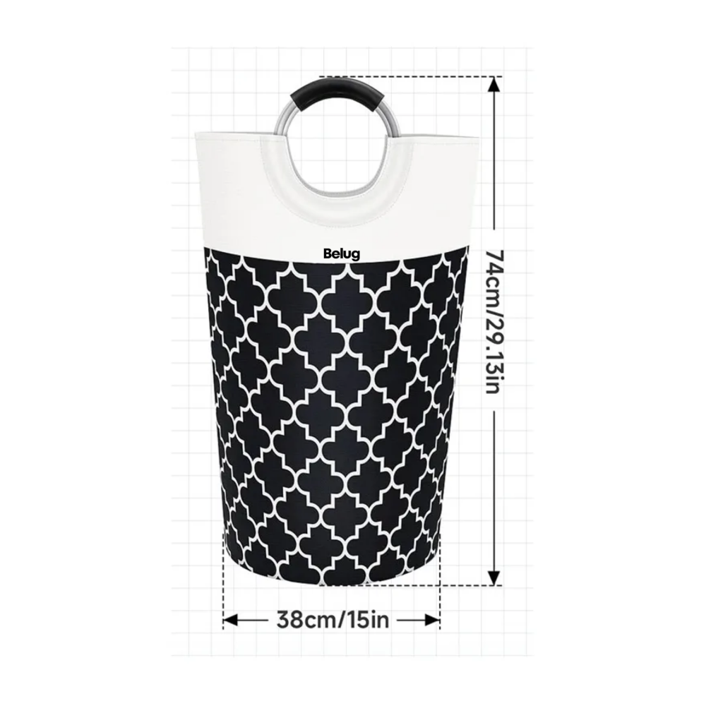 Foto 3 | 2*cesta De Ropa Plegable Para Ropa Sucia Gran Capacidad 82l Belug,  Color Negro