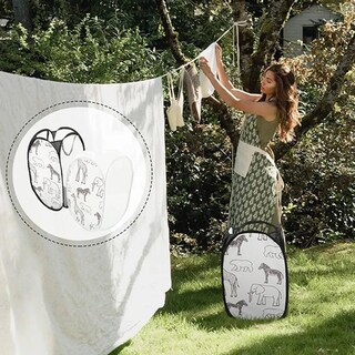 Foto 3 | 2 Pcs Cesto Belug Ropa Sucia De Malla Plegable Organizador Colgar Negro/blanco