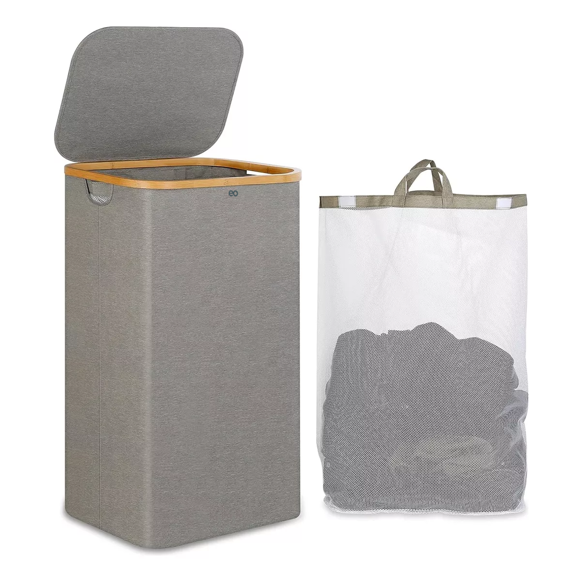 Foto 2 pulgar | Cesto Para Ropa Sucia 110l Plegable Portátil Eo Safe Imports Esi-18798 Gris